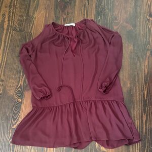 Elegant Burgundy Women's Top